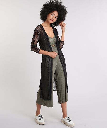 Capa-Feminina-Alongada-em-Renda-com-Fenda-Manga-Longa-Preta-9133818-Preto_1