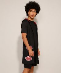 Capa Roupa Akatsuki Naruto com Capuz