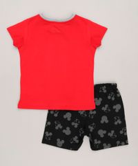 Pijama-Infantil-Mickey-Manga-Curta-Gola-Careca-em-Algodao---Sustentavel-Vermelho-9224178-Vermelho_2