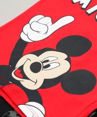 Pijama-Infantil-Mickey-Manga-Curta-Gola-Careca-em-Algodao---Sustentavel-Vermelho-9224178-Vermelho_4