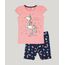 Conjunto-Infantil-de-Blusa-Unicornio-Manga-Curta-Rosa---Bermuda-Estampada-em-Algodao---Sustentavel-Azul-Marinho-9284237-Azul_Marinho_1