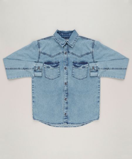Camisa-Jeans-Infantil-com-Bolsos-Manga-Longa-Azul-Medio-9235919-Azul_Medio_1