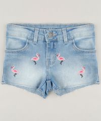 Short-Jeans-Infantil-com-Bordado-de-Flamingo-Azul-Claro-9243761-Azul_Claro_1