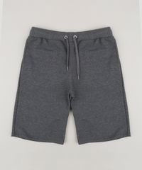 Bermuda-Infantil-Basica-com-Bolsos-em-Moletom-Cinza-Mescla-Escuro-9272834-Cinza_Mescla_Escuro_1