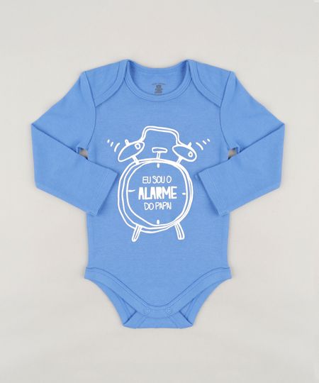 Body-Infantil--Eu-Sou-o-Alarme-do-Papai--Manga-Longa-Gola-Careca-em-Algodao---Sustentavel-Azul-8922139-Azul_1