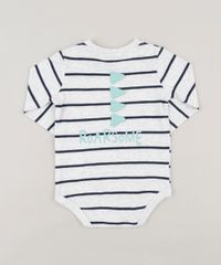 Body-Infantil-Listrado-com-Estampa-Interativa-de-Dinossauro-Manga-Longa-Gola-Careca-em-Algodao---Sustentavel-Cinza-Mescla-Claro-8942674-Cinza_Mescla_Claro_2