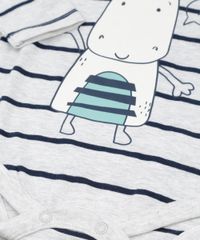 Body-Infantil-Listrado-com-Estampa-Interativa-de-Dinossauro-Manga-Longa-Gola-Careca-em-Algodao---Sustentavel-Cinza-Mescla-Claro-8942674-Cinza_Mescla_Claro_4