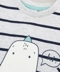 Body-Infantil-Listrado-com-Estampa-Interativa-de-Dinossauro-Manga-Longa-Gola-Careca-em-Algodao---Sustentavel-Cinza-Mescla-Claro-8942674-Cinza_Mescla_Claro_6