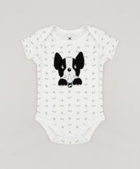 Body-Infantil-Cachorro-Estampado-de-Patinhas-Manga-Curta-Gola-Careca-em-Algodao---Sustentavel-Off-White-8941266-Off_White_1
