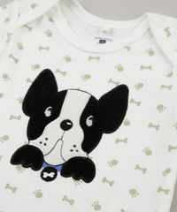 Body-Infantil-Cachorro-Estampado-de-Patinhas-Manga-Curta-Gola-Careca-em-Algodao---Sustentavel-Off-White-8941266-Off_White_5