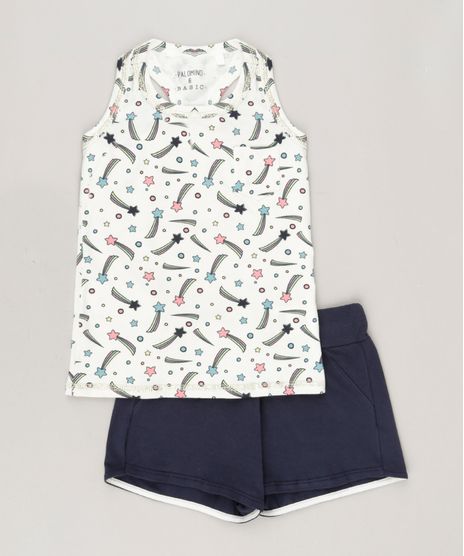 Conjunto-Infantil-de-Regata-Estampada-de-Estrelas-Off-White---Short-com-Laco-em-Algodao---Sustentavel-Azul-Marinho-9284262-Azul_Marinho_1