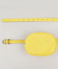 Pochete-Feminina-em-Suede-com-Matelasse-Amarela-9261885-Amarelo_4