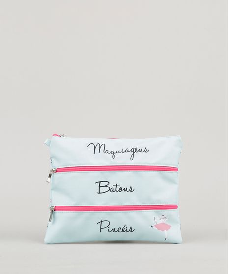 Necessaire-Feminina-Estampada-de-Gatinhas-com-Divisorias-Verde-Claro-9236891-Verde_Claro_1