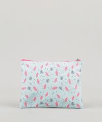 Necessaire-Feminina-Estampada-de-Gatinhas-com-Divisorias-Verde-Claro-9236891-Verde_Claro_2