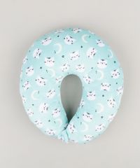 Kit-de-Apoio-de-Cabeca---Tapa-Olho-Estampado-de-Gatinho-Verde-Claro-9237107-Verde_Claro_2