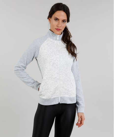 Jaqueta-Feminina-Ace-em-Moletom-com-Textura-Geometrica-Manga-Longa--Cinza-Mescla-Claro-8859172-Cinza_Mescla_Claro_1