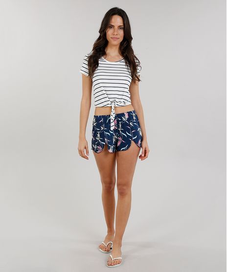 Pijama-Feminino-Manga-Curta-Listrado-com-No-Off-White-9246531-Off_White_1