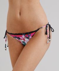 Biquini-Calcinha-Tanga-Levanta-Bumbum-Estampada-Floral-com-Protecao-UV50--Preto-9284368-Preto_1