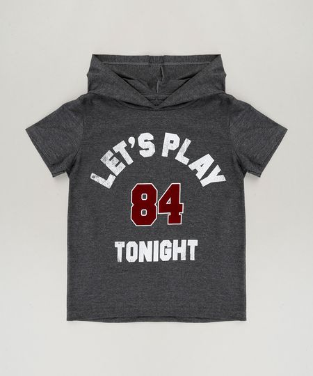 Camiseta-Infantil--Let-s-Play-Tonight--com-Capuz-Manga-Curta-Cinza-Mescla-Escuro-9240108-Cinza_Mescla_Escuro_1 Camiseta-Infantil--Let-s-Play-Tonight--com-Capuz-Manga-Curta-Cinza-Mescla-Escuro-9240108-Cinza_Mescla_Escuro_1