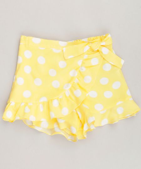 short saia infantil de tecido