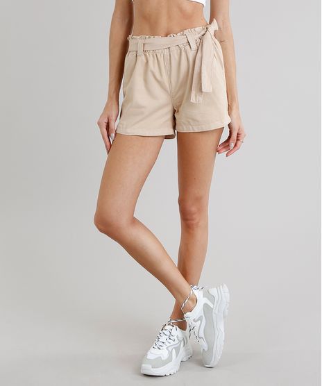 Short-Feminino-Clochard-com-Faixa-de-Amarrar-Bege-9287371-Bege_1
