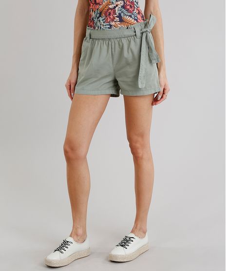 Short-Feminino-Clochard-com-Faixa-de-Amarrar-Verde-Militar-9287368-Verde_Militar_1