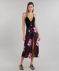 Saia-de-Praia-Feminina-Transpassada-Listrada-com-Flores-Preta-9219722-Preto_3