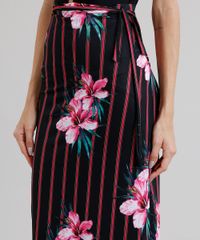 Saia-de-Praia-Feminina-Transpassada-Listrada-com-Flores-Preta-9219722-Preto_4