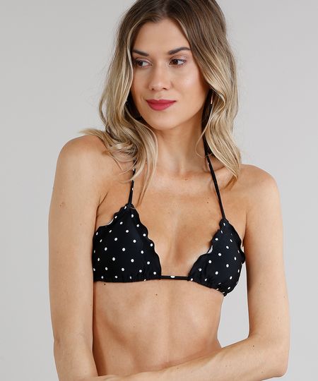 Biquini-Top-Cortininha-Estampado-de-Poas-com-Bojo-Removivel-e-Protecao-UV50--Preto-9224507-Preto_1