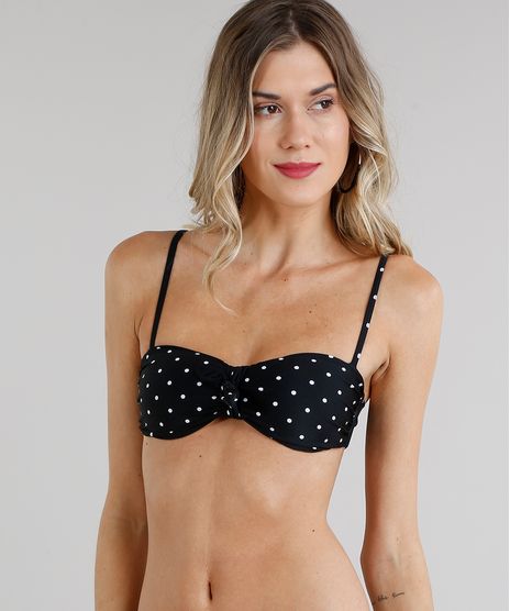 Biquini-Top-Tomara-que-Caia-Estampado-de-Poas-com-No-e-Bojo-Protecao-UV-50--Preto-9221416-Preto_1