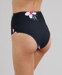 Biquini-Calcinha-Hot-Pant-Estampado-Floral-com-Protecao-UV50--Preta-9284372-Preto_2