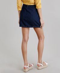 Saia-Jeans-Feminina-Cintura-Alta-com-Botoes--Azul-Escuro-9281303-Azul_Escuro_2