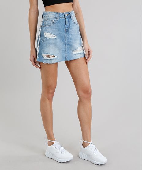 Saia-Jeans-Feminina-Destroyed-com-Faixa-Lateral--Bye-Hi--Azul-Claro-9269769-Azul_Claro_1