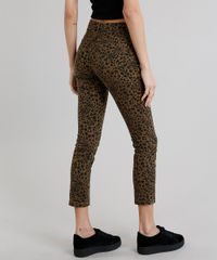 Calca-de-Sarja-Feminina-Skinny-Estampada-Animal-Print-Marrom-9269766-Marrom_2