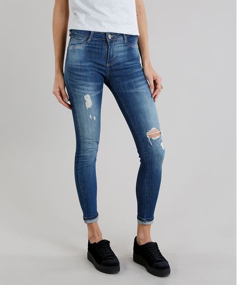Calca-Jeans-Feminina-Sawary-Cigarrete-Push-Up-com-Barra-Dobrada-Azul-Escuro-9240767-Azul_Escuro_1
