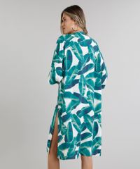 Kimono-Saida-de-Praia-Estampado-de-Folhas-com-Fenda-Manga-Curta--Branco-9220620-Branco_2