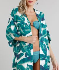 Kimono-Saida-de-Praia-Estampado-de-Folhas-com-Fenda-Manga-Curta--Branco-9220620-Branco_4
