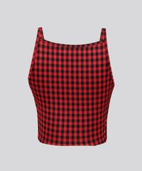 Regata-Feminina-Cropped-Halter-Neck-Estampada-Xadrez-com-Recortes-Laterais--Vermelha-9132367-Vermelho_6