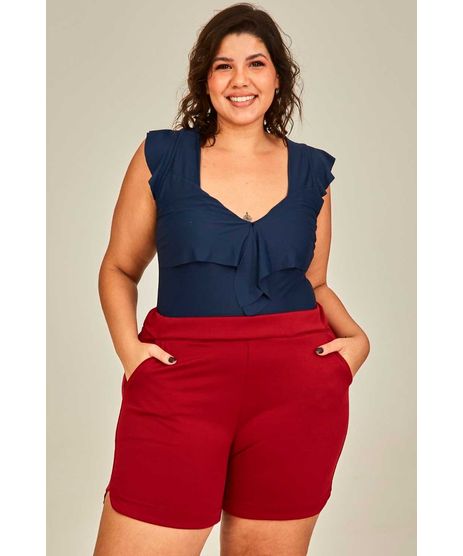 bermuda de malha feminina plus size