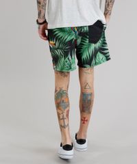 Short-Masculino-Estampado-Arara-com-Bolsos-Preto-9267364-Preto_2 Short-Masculino-Estampado-Arara-com-Bolsos-Preto-9267364-Preto_2