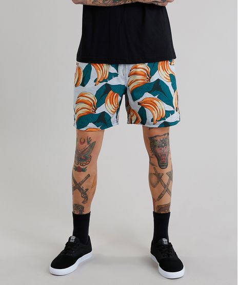 Short-Masculino-Estampado-Banana-com-Bolsos-Cinza-9267363-Cinza_1