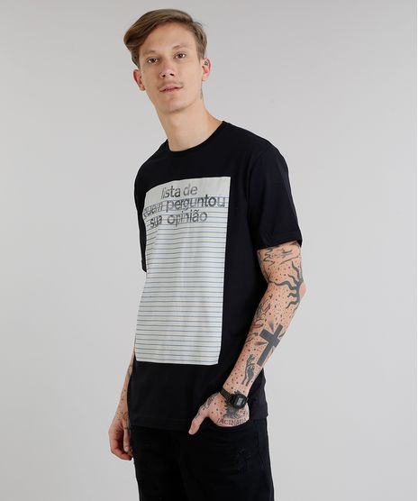 Camiseta-Masculina--Lista-de-Quem-Perguntou-Sua-Opiniao--Manga-Curta-Gola-Careca-Preta-9308172-Preto_1