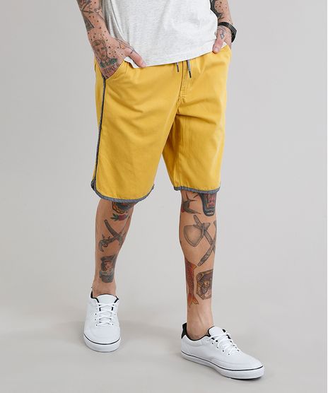 Bermuda-Masculina-com-Cordao-Mostarda-9261175-Mostarda_1