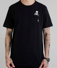 Camiseta-Masculina-Esqueleto-com-Bolso-Manga-Curta-Gola-Careca-Preta-9253180-Preto_4