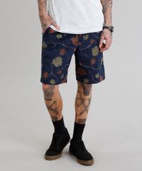 Bermuda-Masculina-com-Cordao-Estampada-Floral-Azul-Marinho-9223871-Azul_Marinho_1