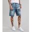 Bermuda-Jeans-Masculina-Reta-Destroyed-com-Corrente-Azul-Medio-9223992-Azul_Medio_1