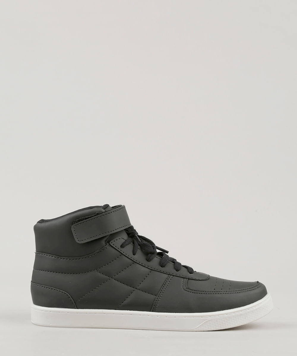 tenis cano alto com velcro masculino
