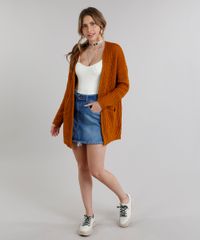 Capa-Feminina-em-Trico-com-Bolsos-Manga-Longa-Mostarda-9140120-Mostarda_3