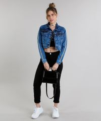Jaqueta-Jeans-Feminina-Cropped-com-Listras-Laterais-Azul-Medio-9269751-Azul_Medio_3