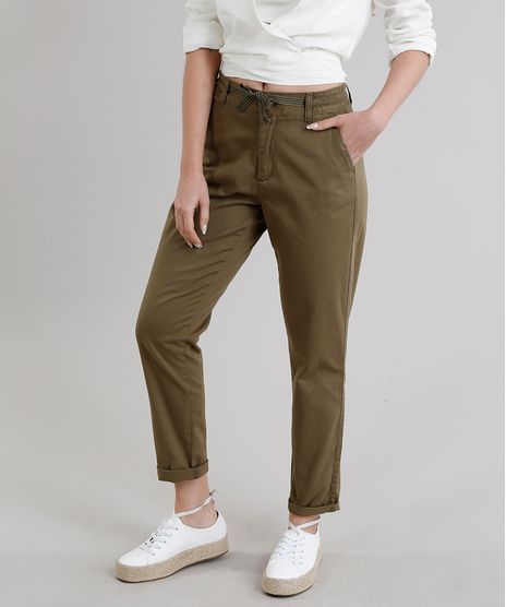 Calca-Chino-Feminina-com-Cordao-Verde-Militar-9263425-Verde_Militar_1